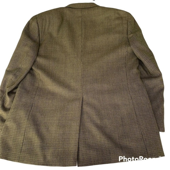 VINTAGE Club Room by Charter Club Houndstooth Wool Sport Coat Size 46L - Picture 2 of 11